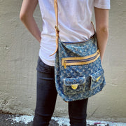 LOUIS VUITTON Denim Monogram Denim Baggy GM Bag